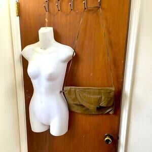 80s wide deco crossbody bag brown